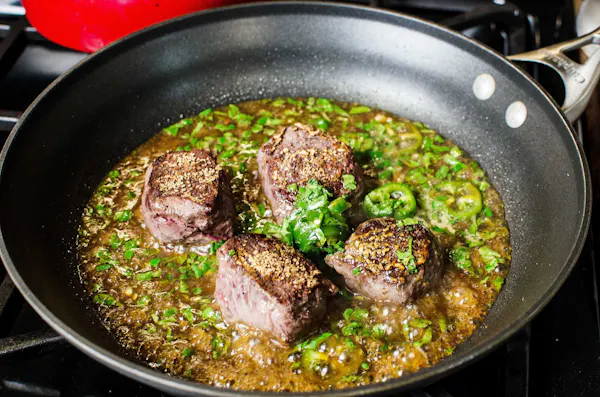 Recipe: Seared Venison Steaks in a Cilantro, Lime, Jalapeno Sauce